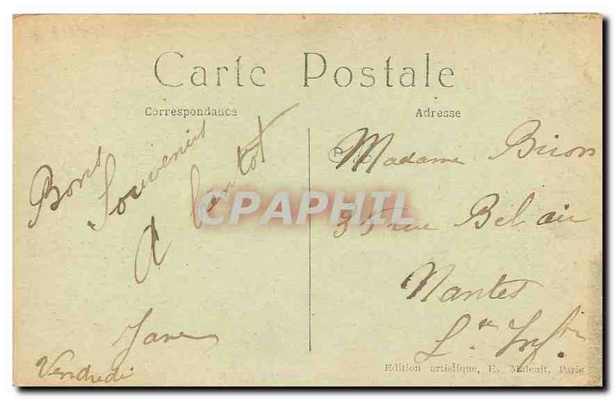 CPA Paris la Madeleine  — Verso