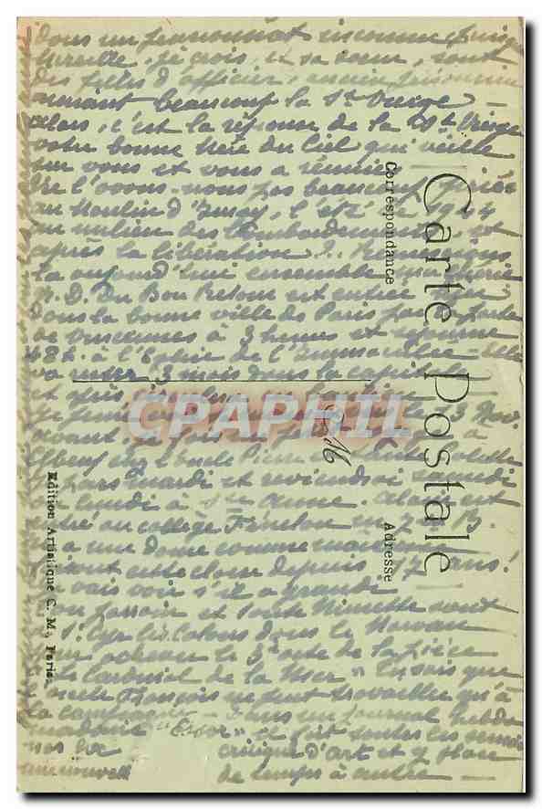 CPA Paris Notre Dame Facade Portail de Gauche  — Verso