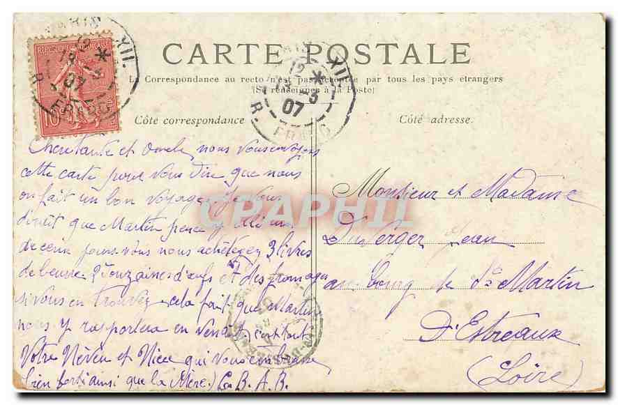 CPA Paris le Palais du Luxembourg  — Rückseite