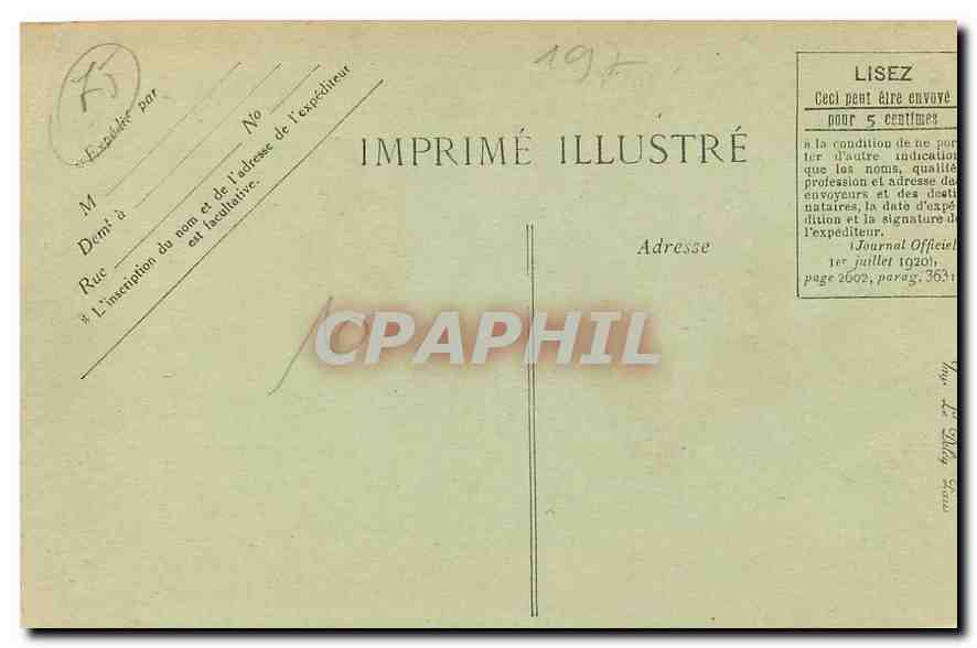 CPA Paris Jardin et Palais du Luxembourg  — Rückseite