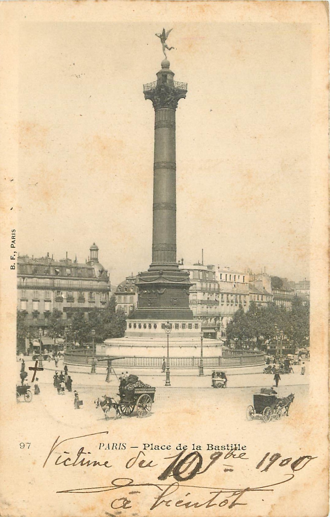 CPA Paris Place de la Bastille 