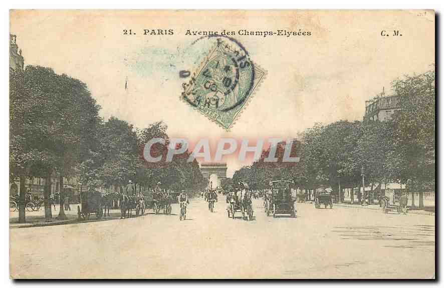 CPA Paris Avenue des Champs Elysees 