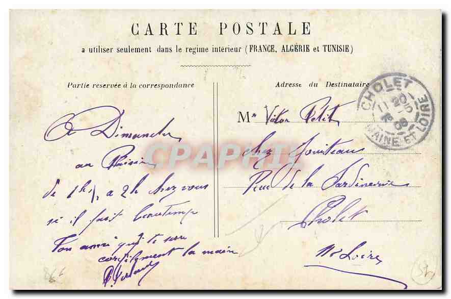 CPA Paris la Madeleine  — Rückseite