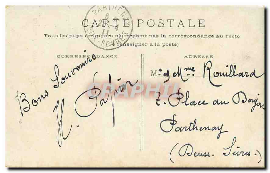 CPA Paris la Gare  — Rückseite