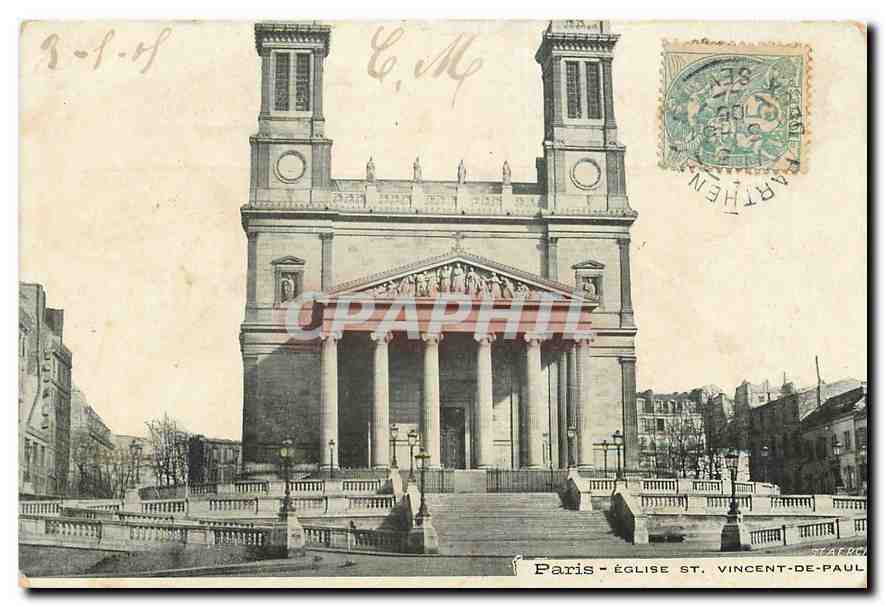 CPA Paris Eglise St Vincent de Paul 