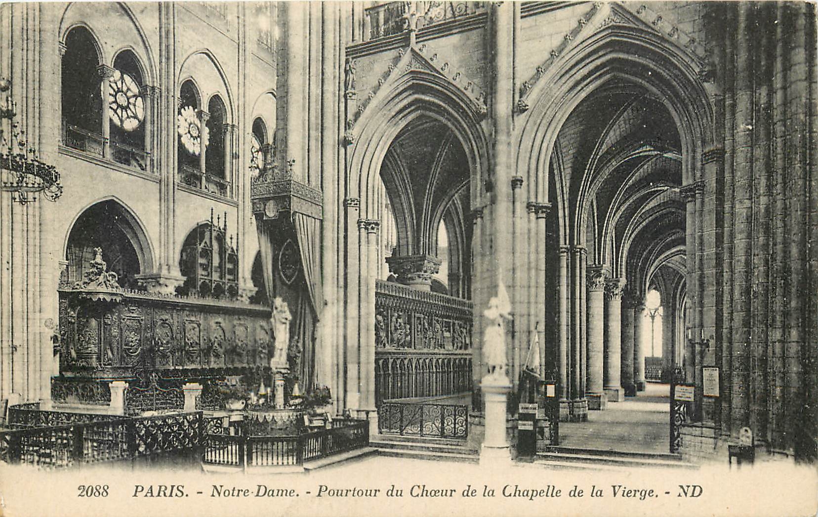 CPA Paris Notre Dame Pourtour du Choeur de la Chapelle de la Vierge 