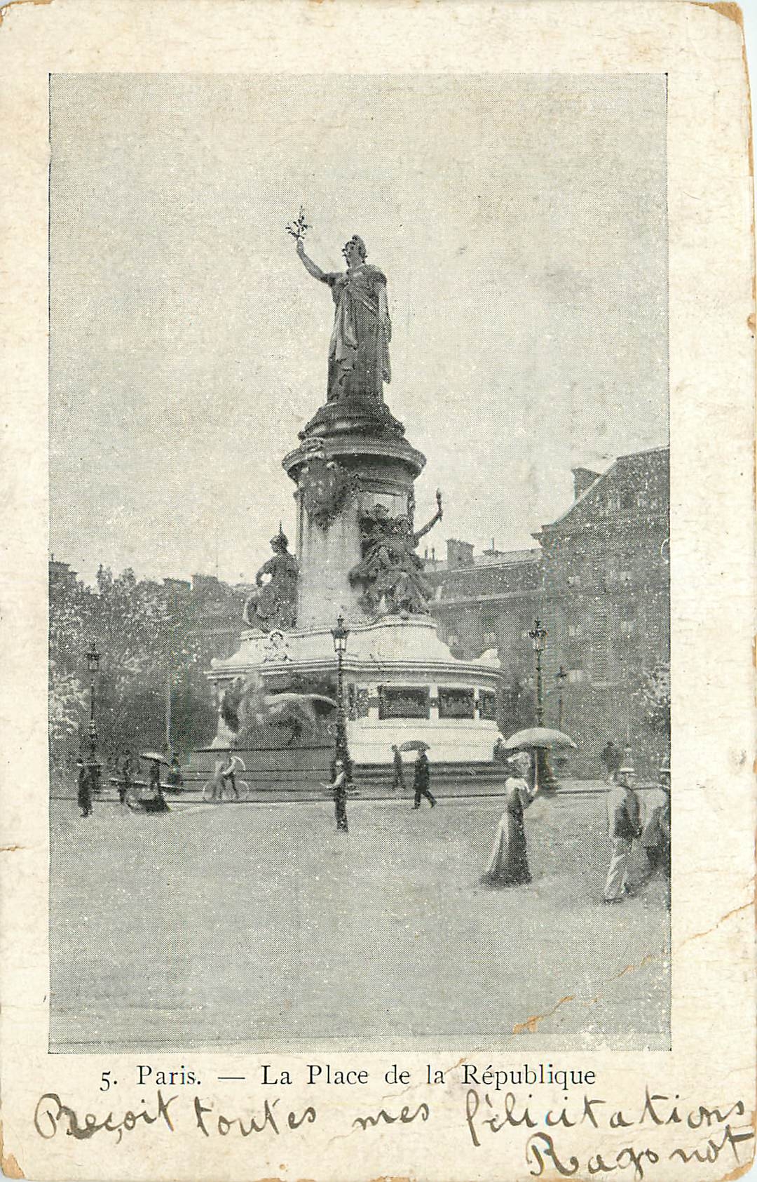 CPA Paris la Place de la Republique 