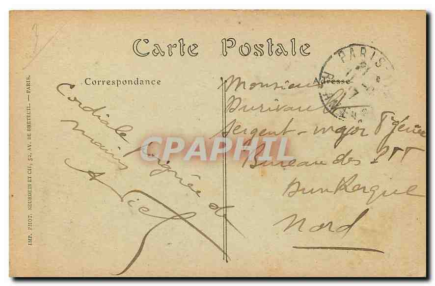 CPA Paris l'Hotel de Ville  — Rückseite