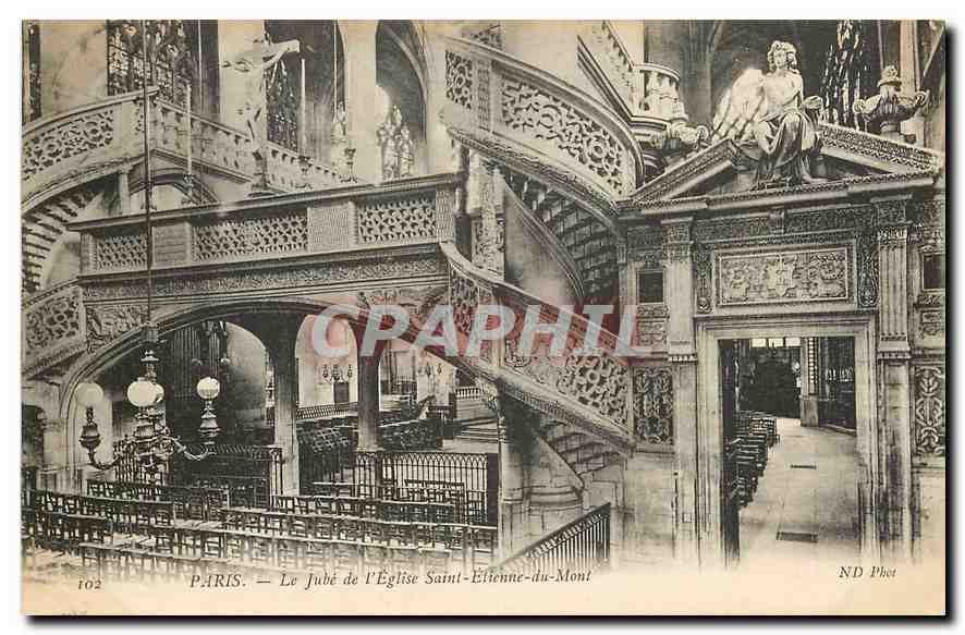 CPA Paris le Jube de l'eglise Saint Etienne du Mont 