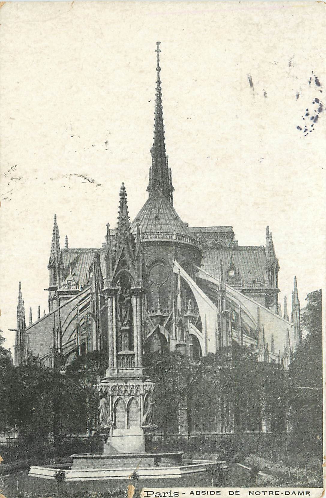 CPA Paris Abside de Notre Dame 