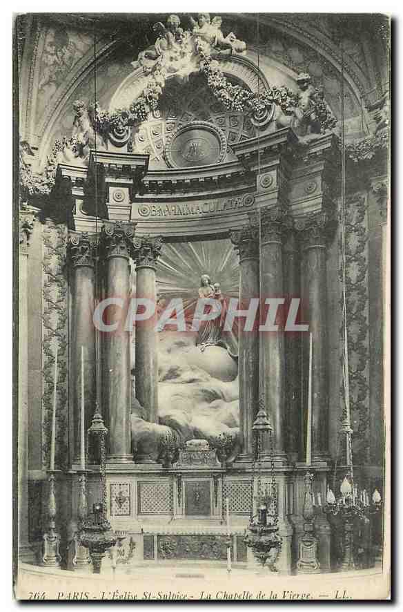 CPA Paris l'eglise St Sulpice la Chapelle de la Vierge 