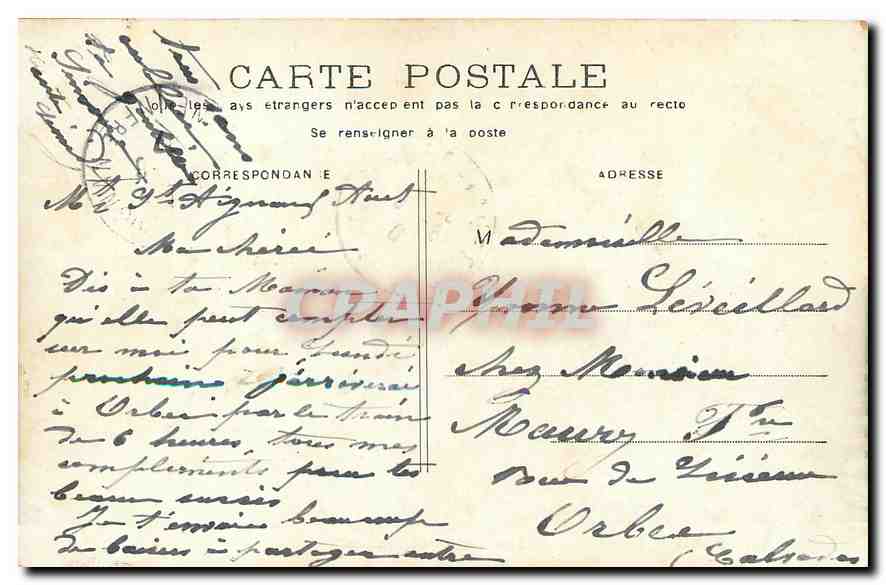 CPA Paris les Buttes Chaumont  — Verso