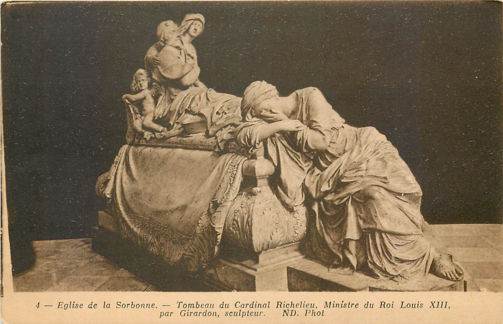 CPA Eglise de la Sorbonne Tombeau du Cardinal Richelieu Ministre du Roi Louis XIII par Girardon scul