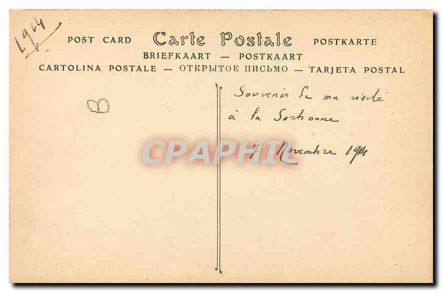 CPA Eglise de la Sorbonne Tombeau du Cardinal Richelieu Ministre du Roi Louis XIII par Girardon scul — Verso