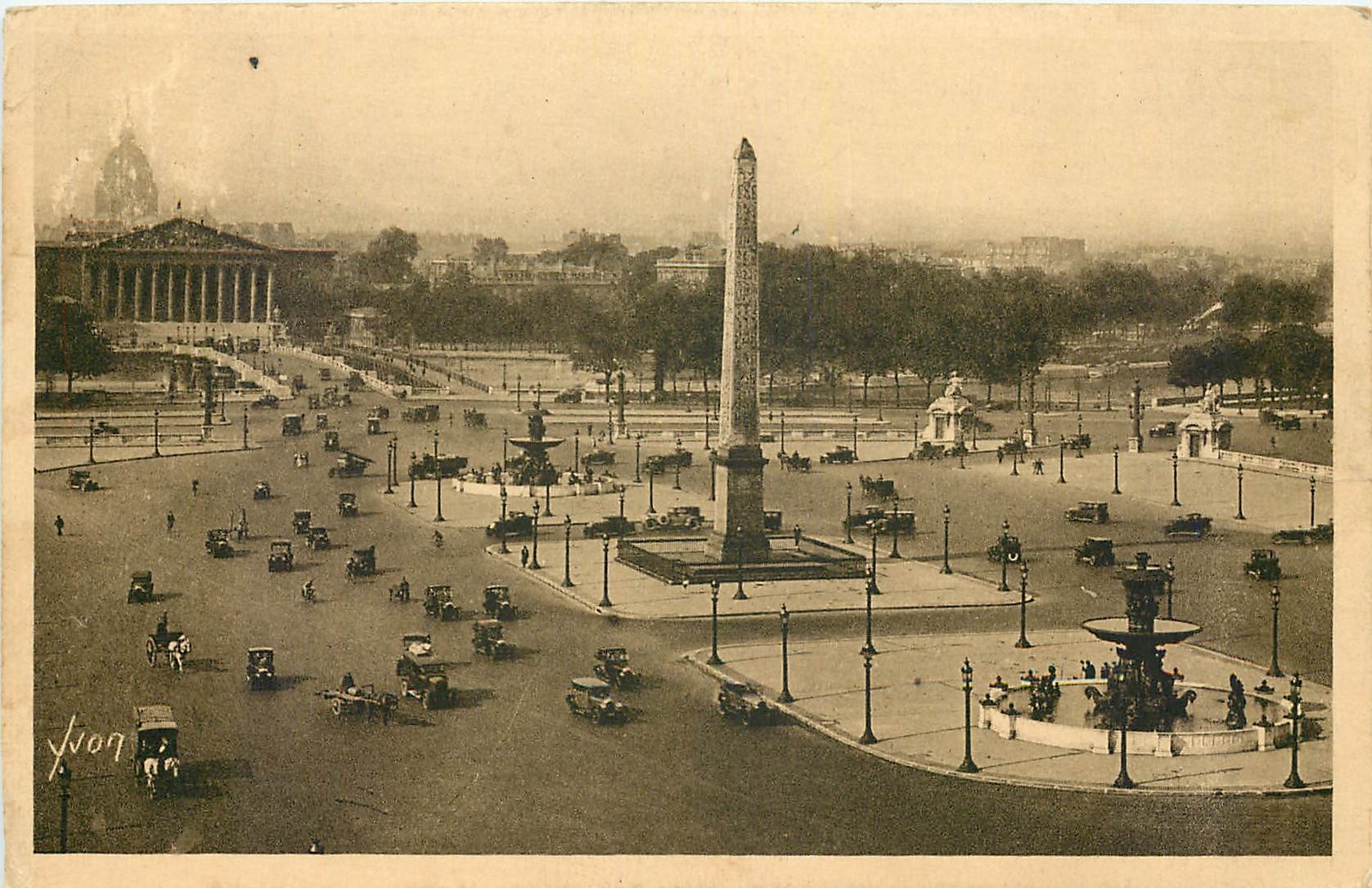 CPA Paris en Flanant la Place de la Concorde 