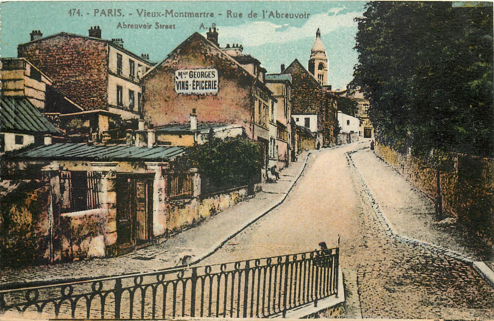 CPA Paris Vieux Montmartre Rue de l'Abreuvoir 
