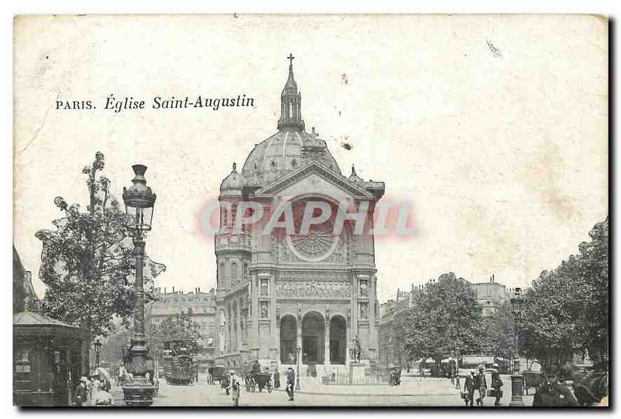 CPA Paris Eglise Saint Augustin 