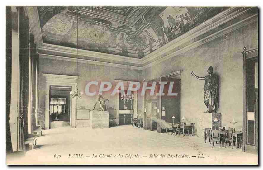 CPA Paris la Chambre des Deputes Salle des Pas Perdus 