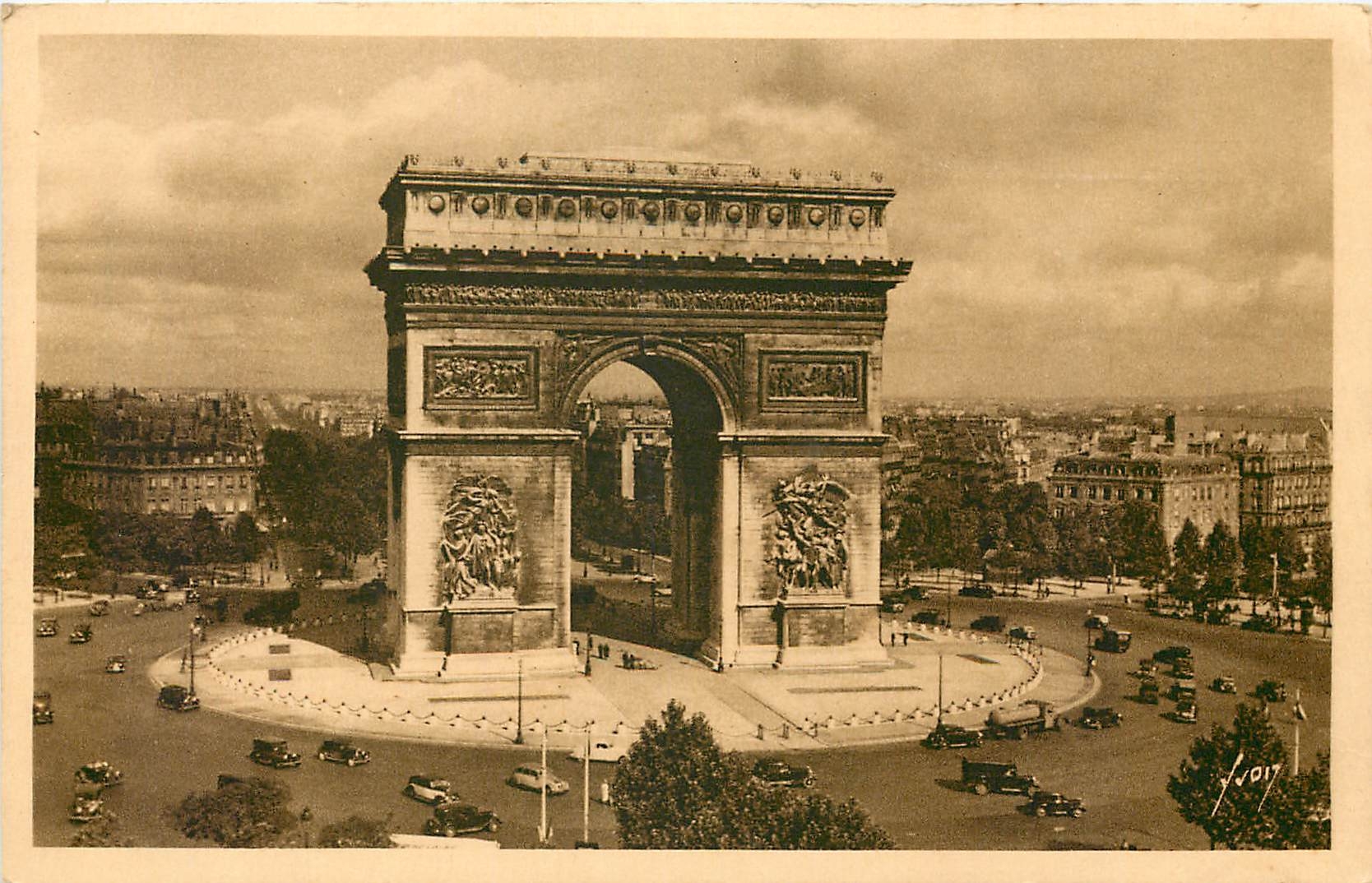 CPA Paris en Flanant Arc de Triomphe et Place de l'Etoile 