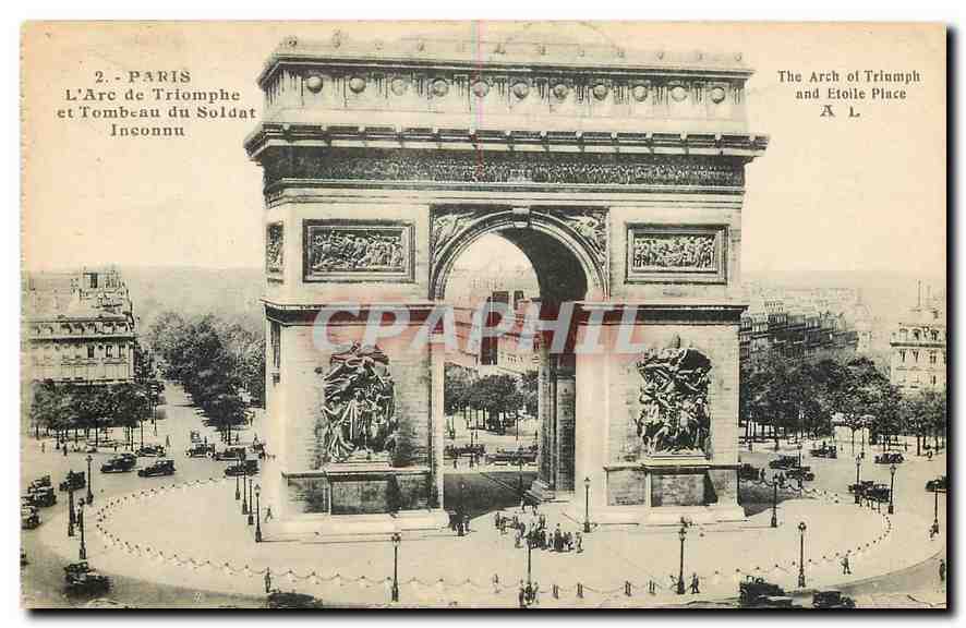 CPA Paris l'Arc de Triomphe et Tombeau du Soldat Inconnu 