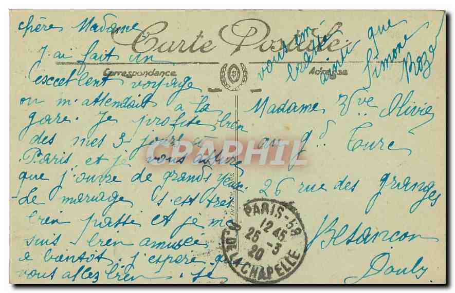 CPA Paris la Tour Saint Jacques  — Verso