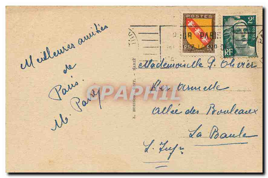 CPA Paris le Carrousel et le Louvre  — Rückseite