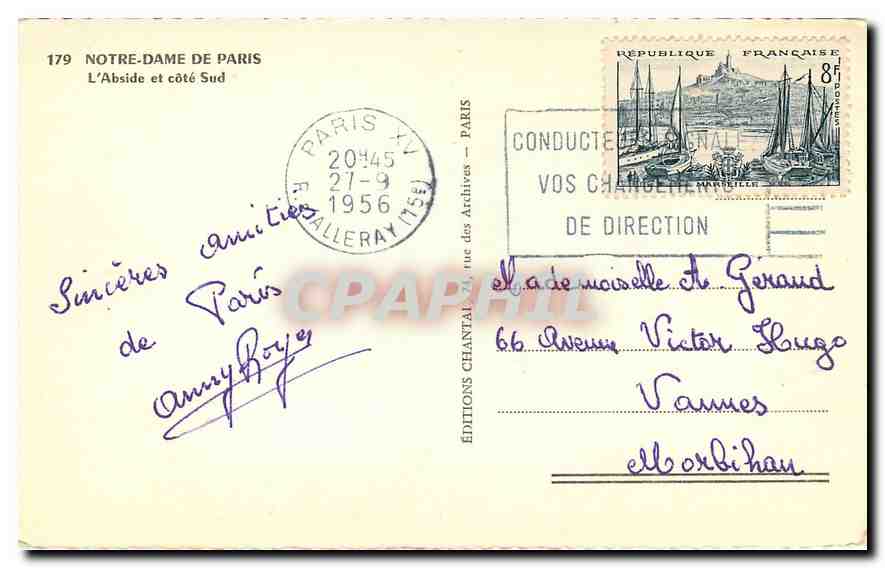 CPA Notre Dame de Paris l'Abside et Cote Sud  — Rückseite