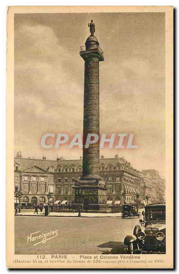 CPA Paris Place et Colonne Vendome 