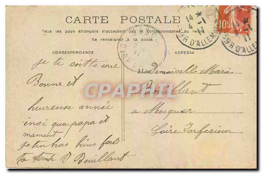 CPA Paris Tombeau de Napoleon Ier  — Verso