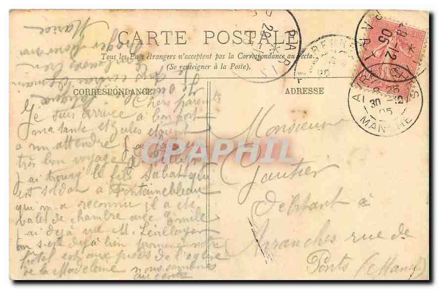CPA Paris la Rue Royale et la Madeleine  — Rückseite