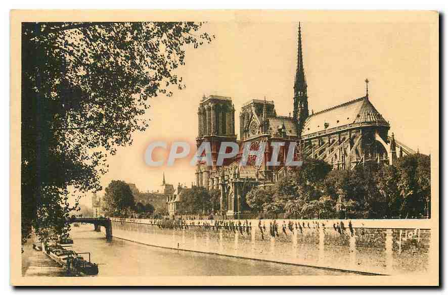 CPA Paris en Flanant Notre Dame et le Square de l'Archeveche 