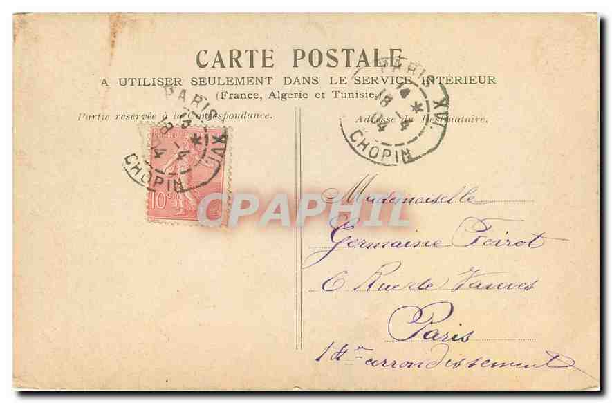 CPA Paris le Palais du Luxembourg  — Rückseite