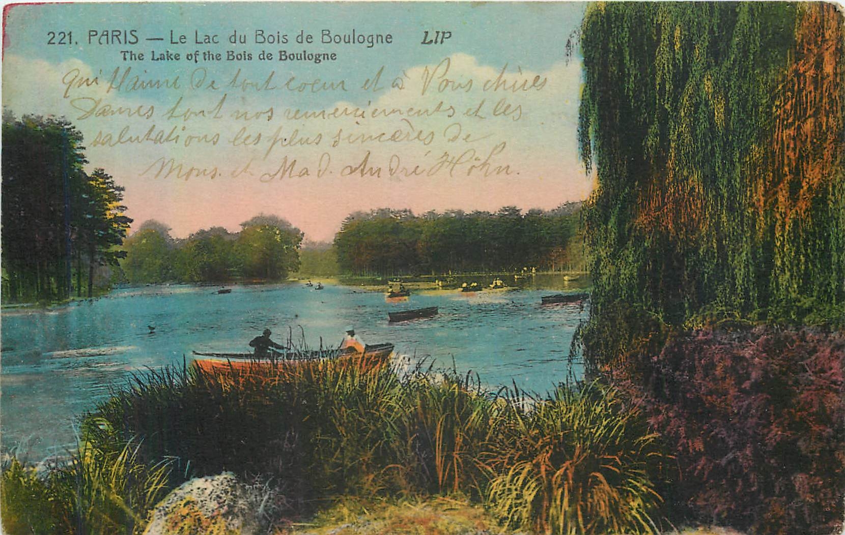 CPA Paris le Lac du Bois de Boulogne 