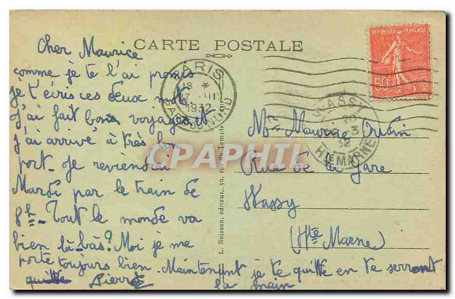 CPA Paris Hotel des Invalides Tombeau de Napoleon Ier  — Rückseite