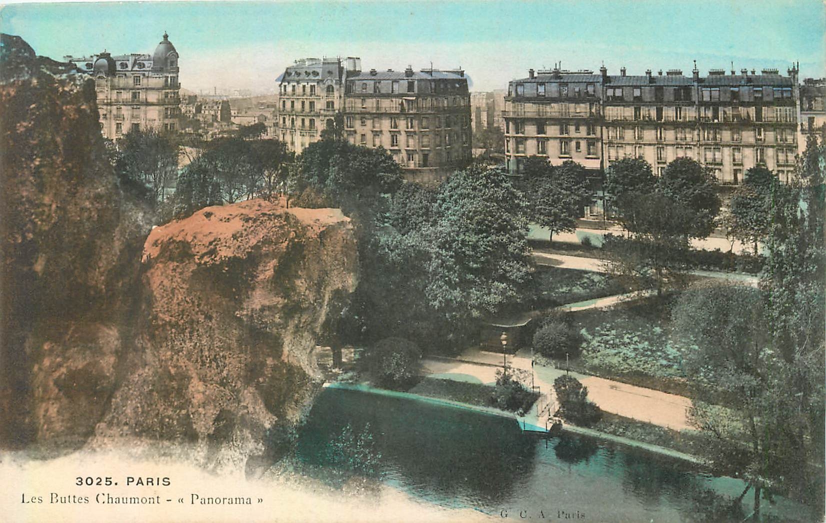 CPA Paris les Buttes Chaumont Panorama 