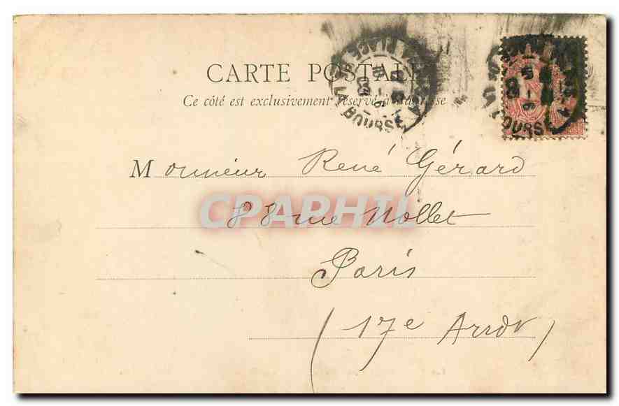 CPA Paris la Conciergerie Palais de Justice  — Rückseite
