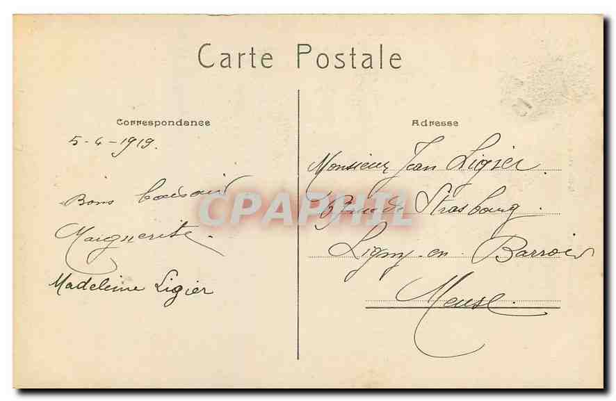 CPA Paris les Invalides  — Verso