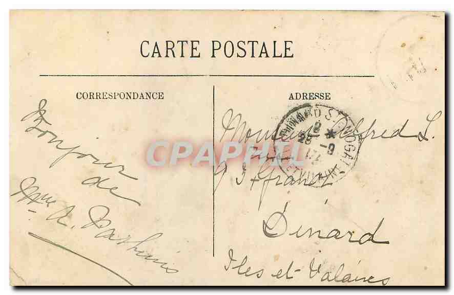 CPA Paris le Trocadero Automobile — Verso