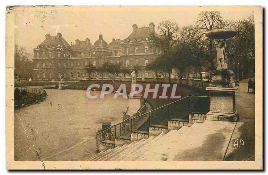Paris - Les Jardins du Luxembourg et le Sénat — E. Papeghin, 24, rue des Petites-Écuries, Paris