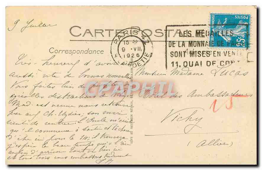 CPA Paris le Grand Palais  — Rückseite