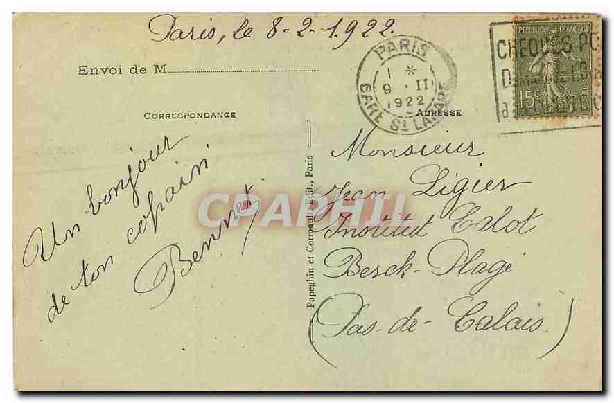 CPA Paris Notre Dame le Parvis et la Seine  — Rückseite