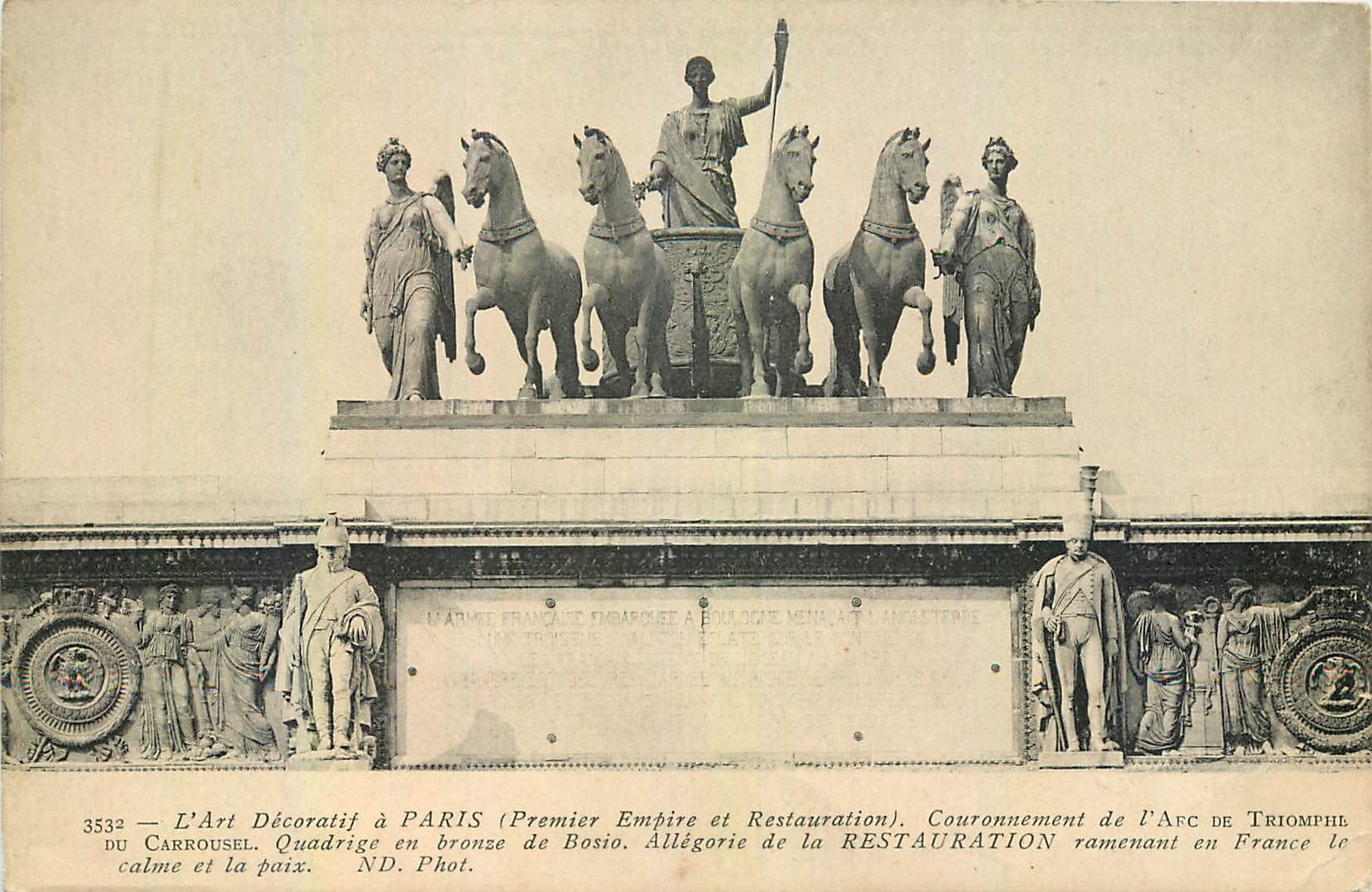 CPA L'Art Decoratif a Paris Premier Empire et Restauration Couronnement de l'Arc de Triomphe du Carr