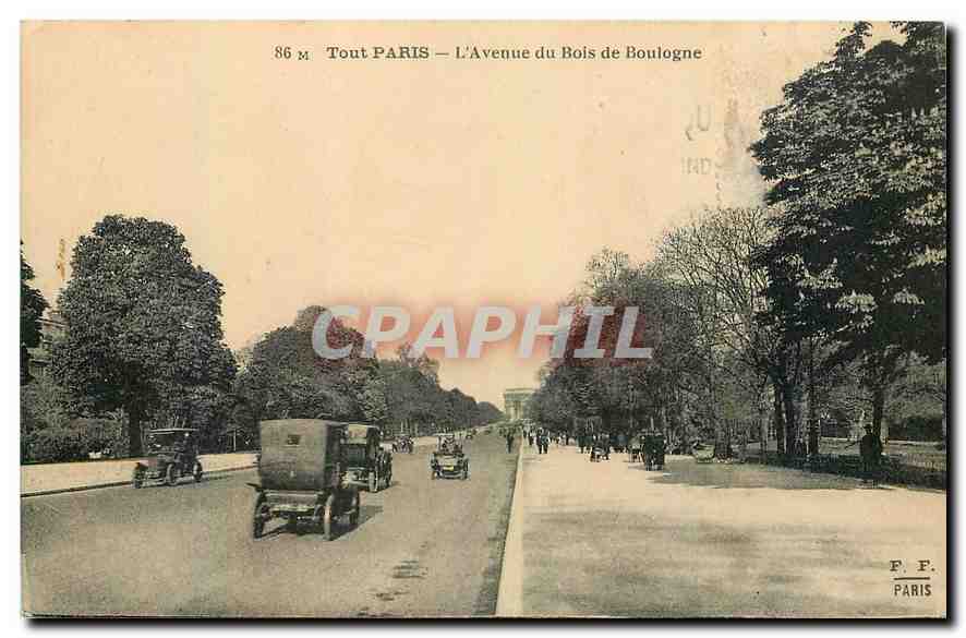 CPA Tout Paris l'Avenue du Bois de Boulogne 