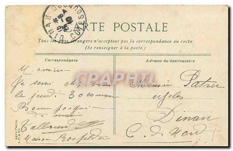 CPA Paris Porte Saint Denis  — Verso