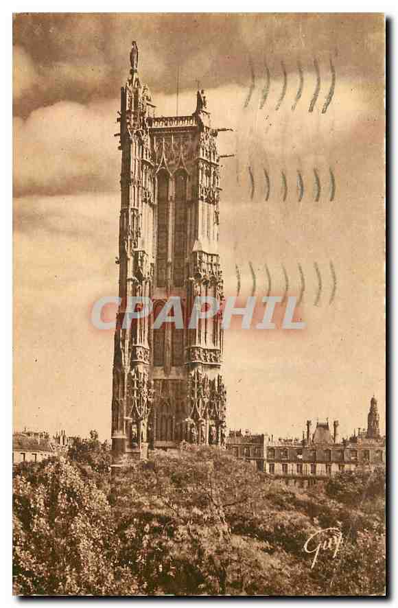 CPA Paris et ses Merveilles Tour saint Jacques 1508 1522 reste de l'eglise St Jacques la Boucherie 
