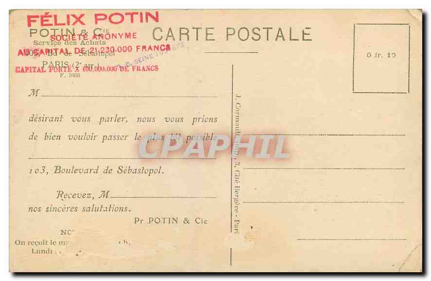 CPA Paris le Pont Alexandre III et l'esplanade des Invalides  — Rückseite