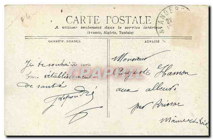 CPA Biarritz Rocher de la Vierge  — Rückseite