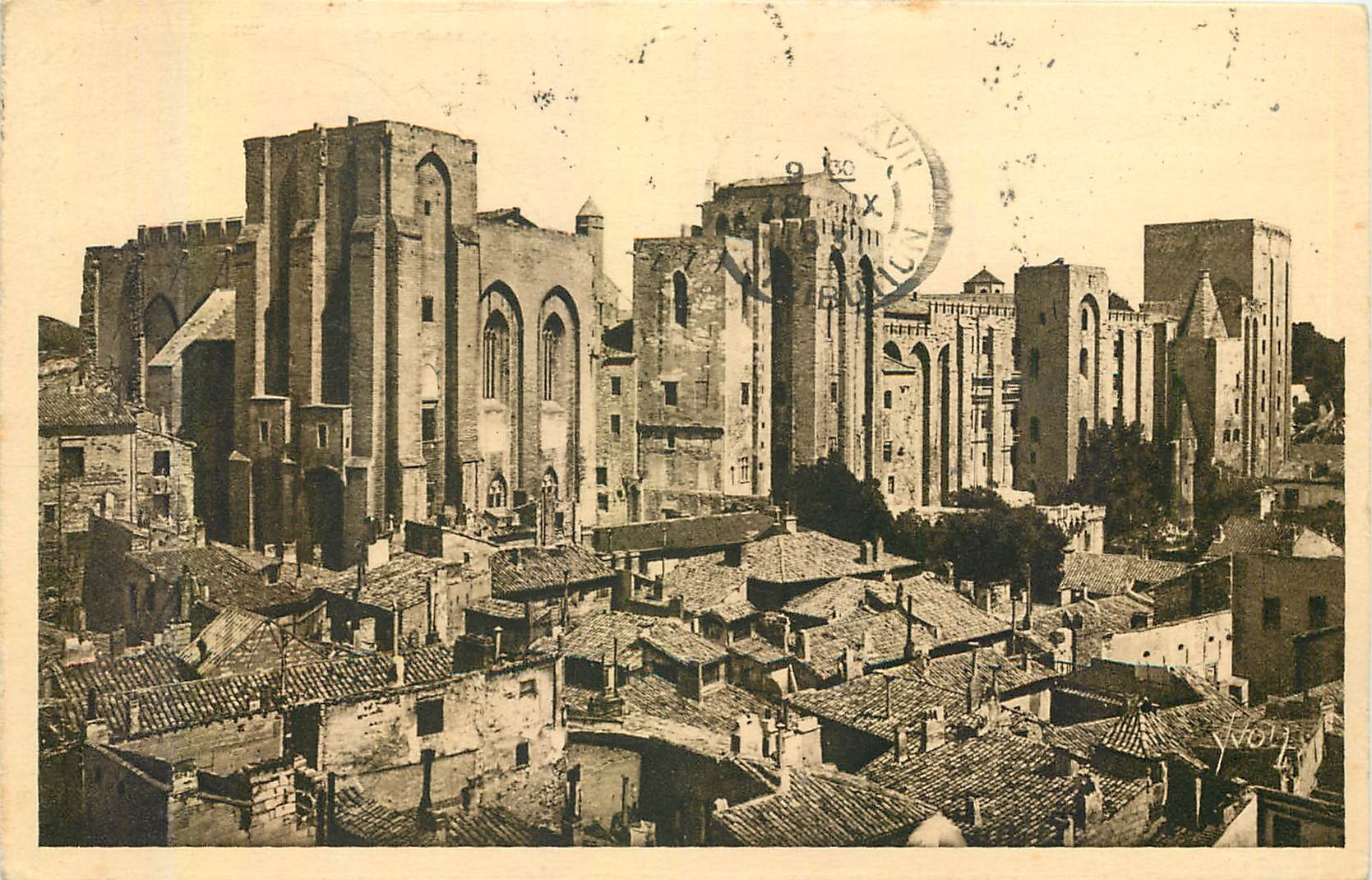CPA La Douce France Avignon Vaucluse Le Palais des Papes 