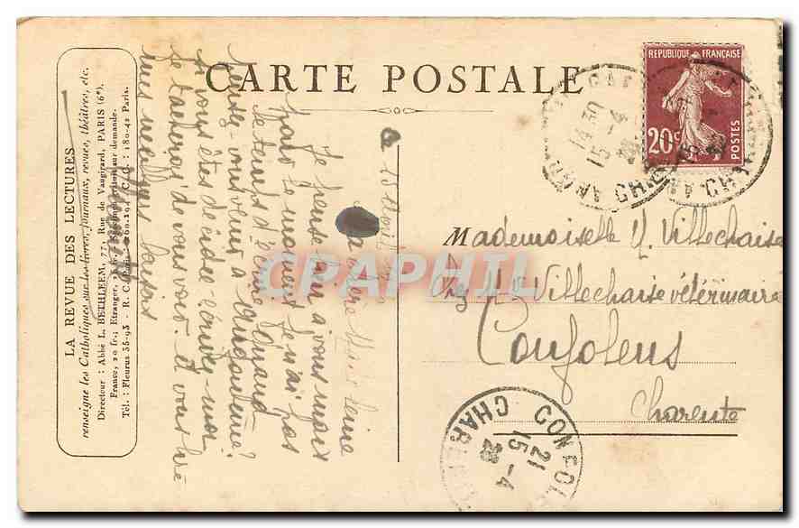 CPA Les Lectures Van Eyck La Lecture dans la Jeunesse Jeune Fille lisant  — Verso