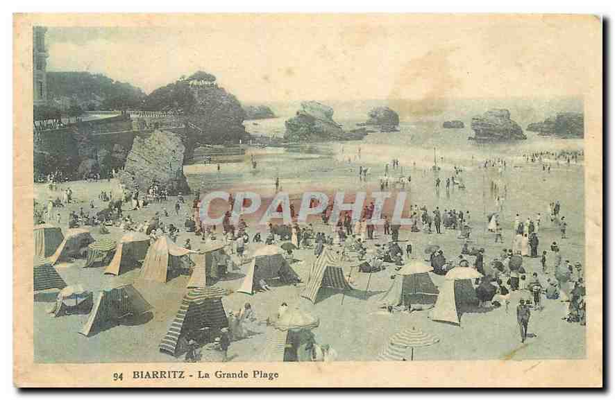 CPA Biarritz La Grande Plage 